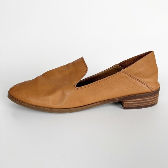 Lucky Brand Cahill Leather Loafer Flats Slip On Mule Sandals Fold Down Back Heel - Picture 12 of 13